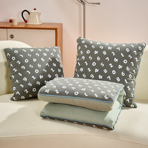 折叠抱枕被子两用汽车沙发靠垫办公室午睡空调枕头被毯二合一四季