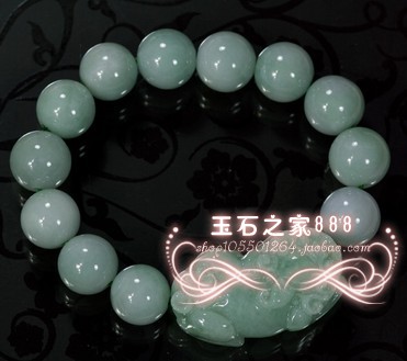 天然a货缅甸翡翠手链正品
