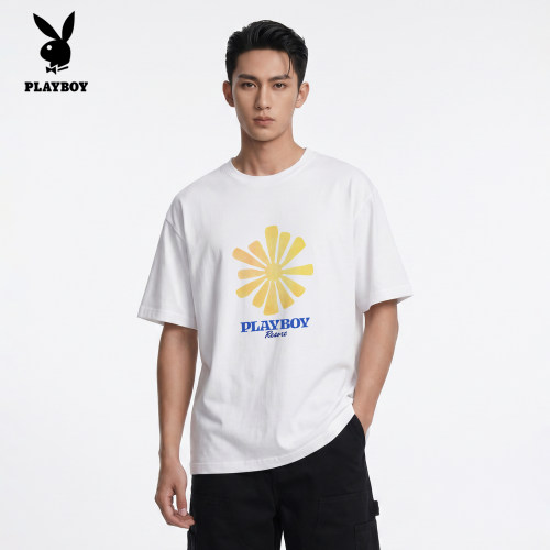 花花公子纯棉短袖t恤男款