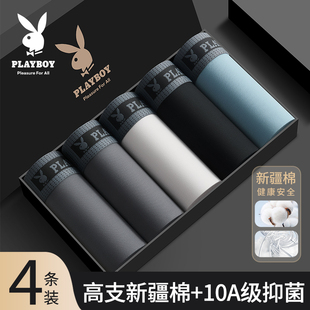 内裤 衩男款 纯棉男生2025新款 平角短裤 全棉抗菌 四角裤 花花公子男士