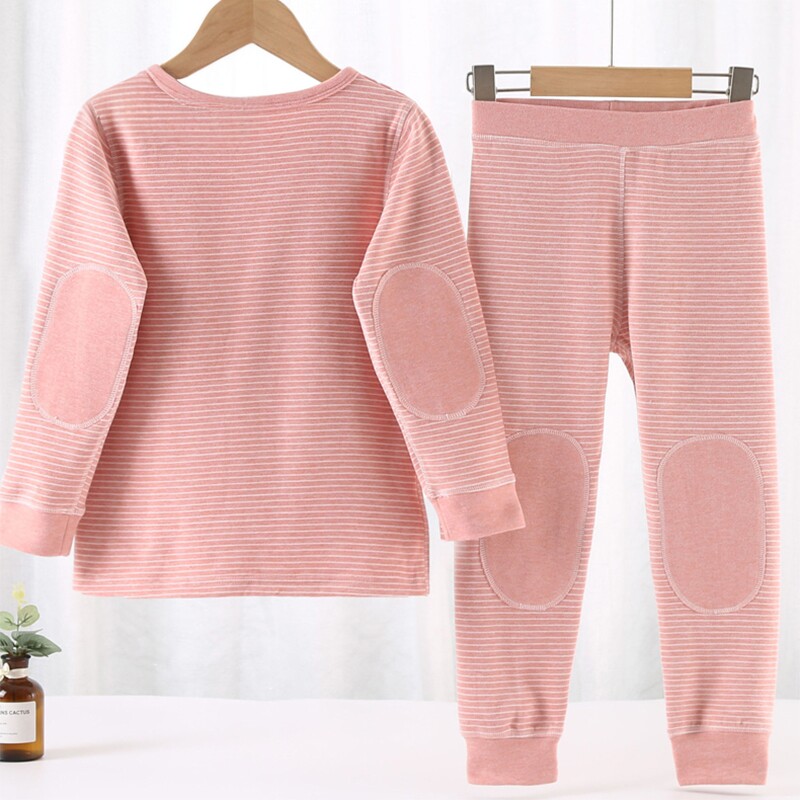 儿童秋冬保暖内衣套装阳离子双面绒护膝男女童中大童秋衣秋裤弹力