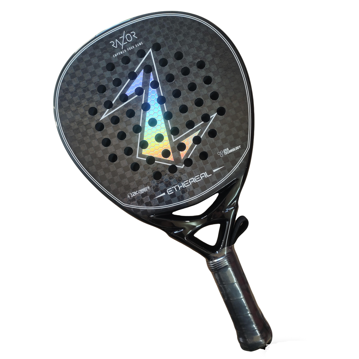 全碳纤维12K板式网球拍padel racket专业沙滩拍3D镭射raser设计面