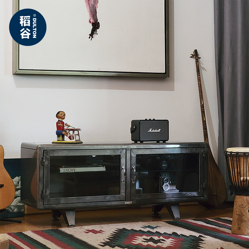 稻谷藏库DULTON 金属电视柜 简约多功能储物收纳陈列柜子小号