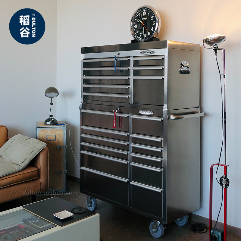 稻谷藏库DULTON 不锈钢工具柜 简约金属工作室陈列收纳储物柜