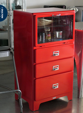 稻谷藏库DULTON 金属单门玻璃酒柜 咖啡厅陈列餐边收纳储物柜子