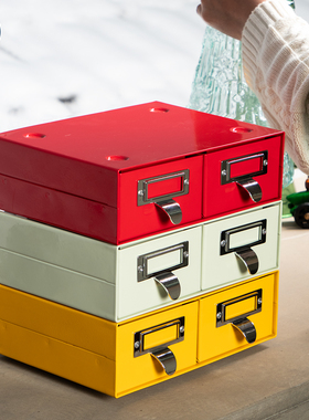 稻谷藏库DULTON 金属台面抽屉 文具化妆品收纳盒 小号储物盒