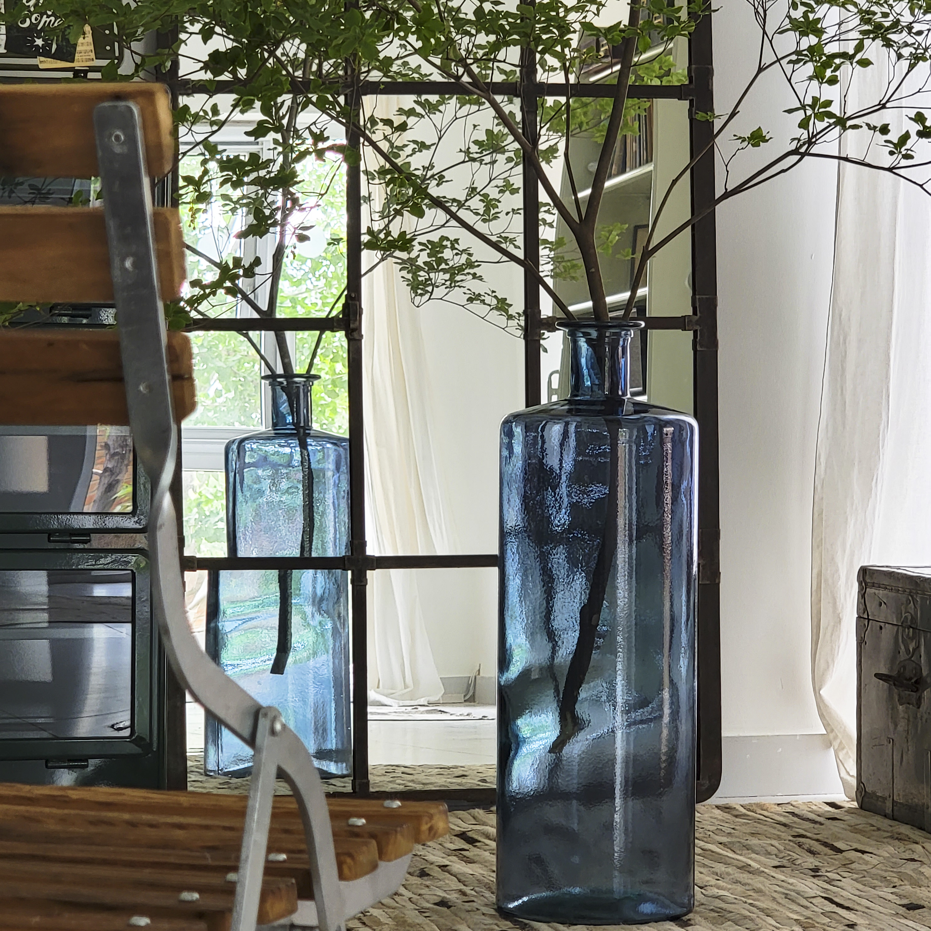 西班牙环保客厅落地玻璃花瓶