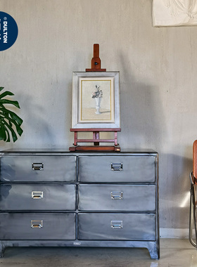 稻谷藏库DULTON 金属六屉柜 简约复古斗柜 收纳储物家用边柜子