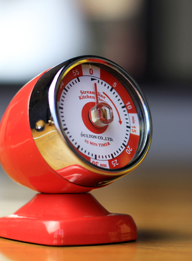 稻谷藏库DULTON复古金属机械定时器 厨房提醒计时器闹铃闹钟摆件