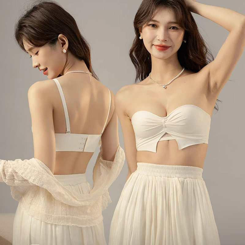 维多利亚半杯无痕内衣女小胸聚拢显大胸罩防滑无肩带美背文胸套装,女士内衣/男士内衣/家居服,抹胸,淘宝优惠券,粉丝福利购,淘宝优惠卷