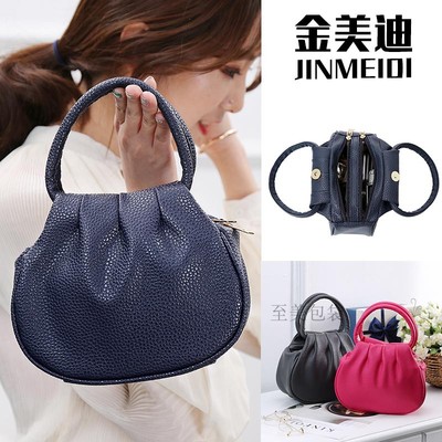 手提包女2020新款潮小挎包纯色