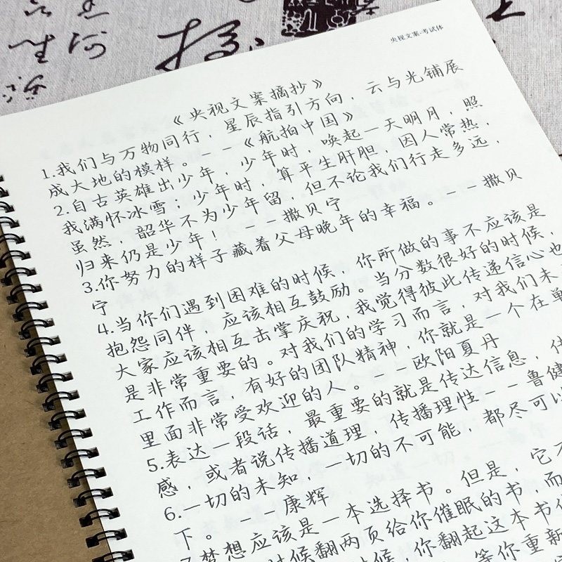 考试体字帖衡中印体男生女生好看练字帖/练字板