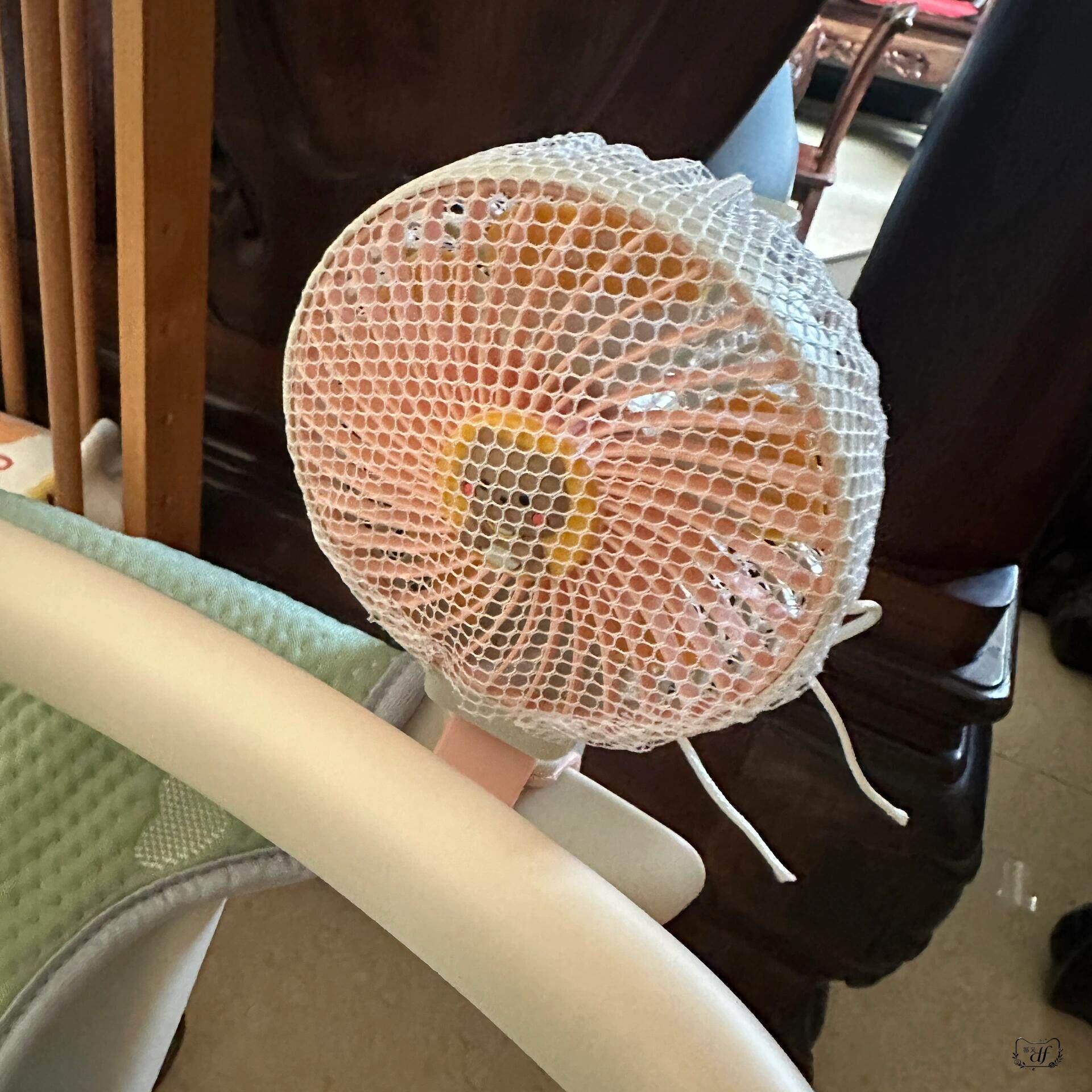 小风扇防夹手网罩婴儿车风扇保护罩儿童手持小风扇网纱安全防护罩