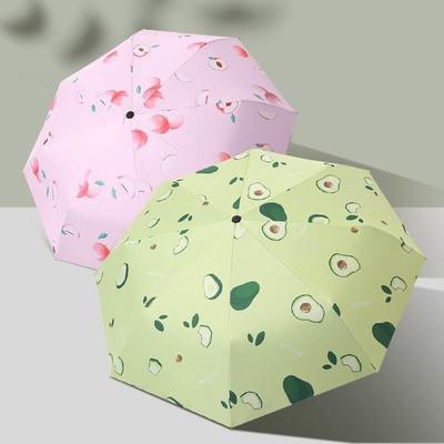 水果雨伞结实耐用网红手动版加固晴雨两用伞小清新折叠便携遮阳伞