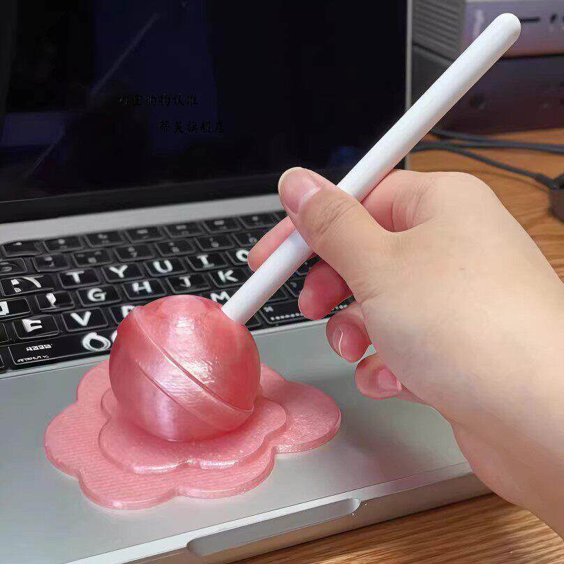融化棒棒糖笔架创意3d打印玩具桌面笔筒装饰摆饰平板电容笔收纳层架