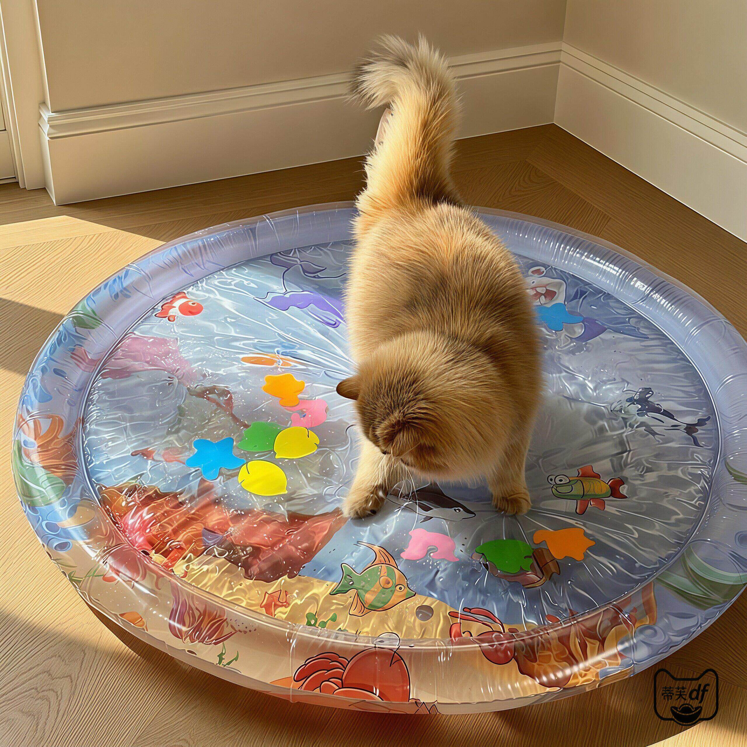 猫咪水床夏季宠物冰垫加厚防抓破狗狗睡垫注水降温海洋世界凉垫子