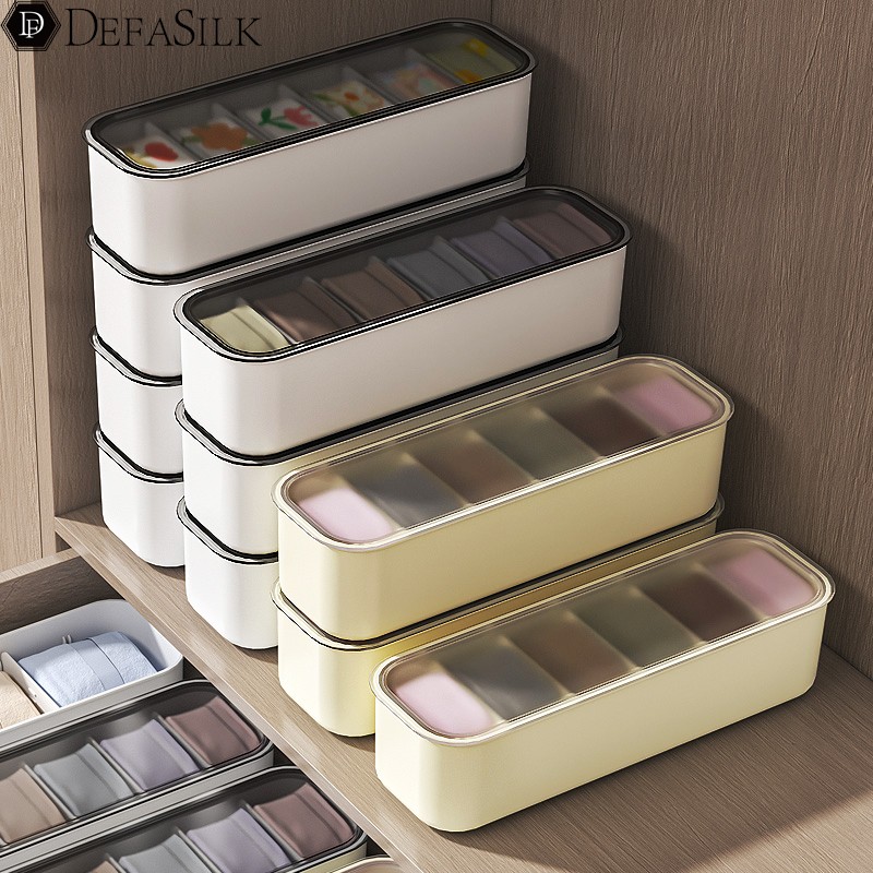 袜子收纳盒宿舍内衣内裤三合一整理盒子家用衣柜贴身衣物分格神器