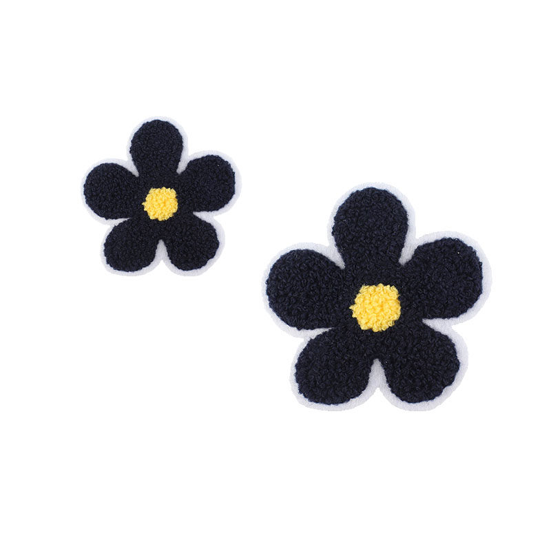 雏菊衣服刺绣布贴卫衣补丁贴花百搭围巾毛衣自粘手缝袖口破洞修复