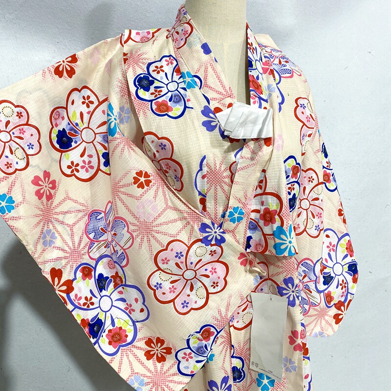 日本小中大儿童振袖樱花传统和服日式浴衣女童连衣裙演出服送腰带