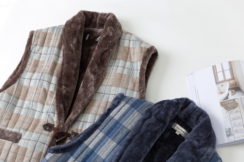 原单男棉背心家居棉马夹上衣棉服