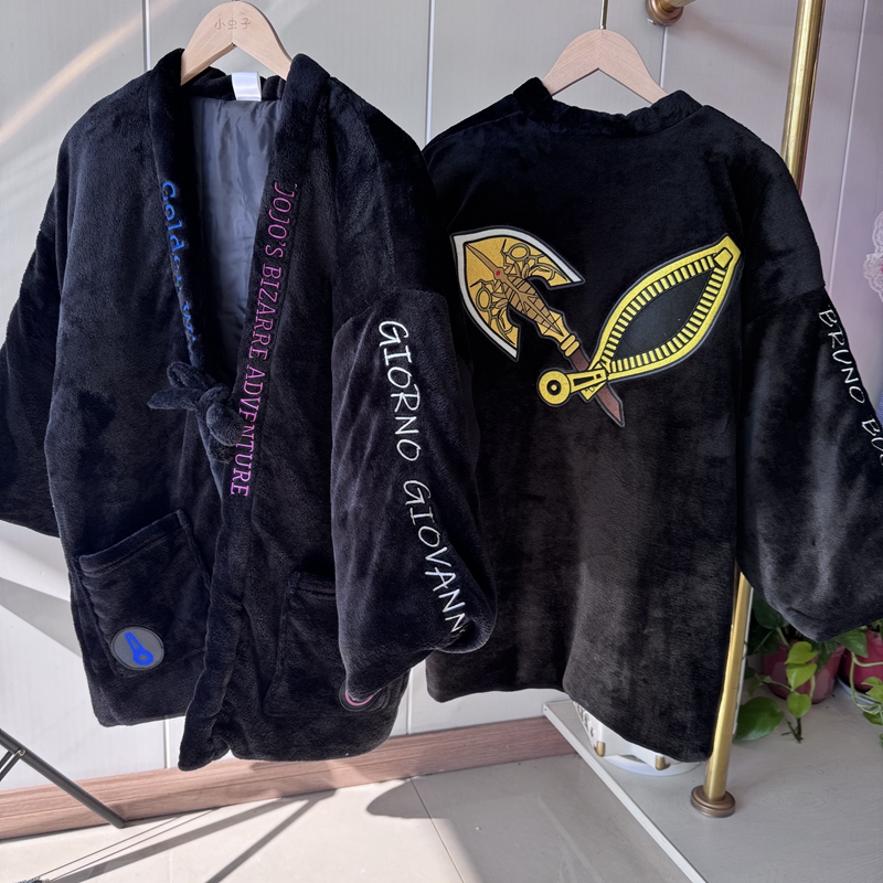 宽松系绳开襟和风居家保暖棉衣