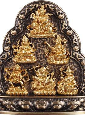 全铜财神摆件水供尼泊尔寺庙