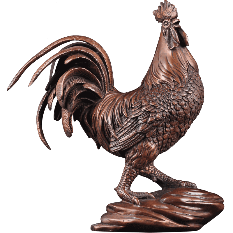 紫铜大公鸡摆件招财客厅