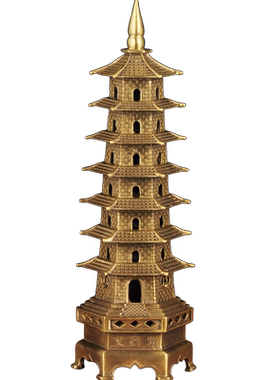 黄铜七层文昌塔摆件家居客厅