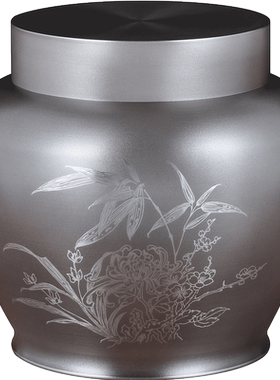 纯锡廖达四君子密封罐乔迁礼品