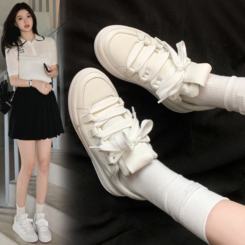 幂式少女~阿miu厚底增高休闲小白鞋女韩版百搭轻便运动鞋面包鞋女