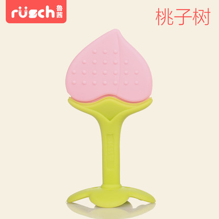 鲁茜婴儿牙胶宝宝磨牙棒新生儿磨牙训练器水果蔬菜乐咬咬胶玩具