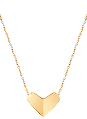 纸飞机立体吊坠钛钢不掉色项链