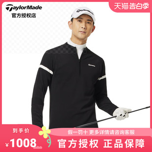 长袖 Taylormade泰勒梅高尔夫服装 新款 golf半拉链针织衫 男士 N87327