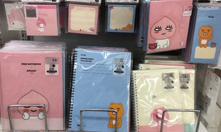 韩国正品大创 kakao ryan apeach可爱文具貼紙本子笔记本