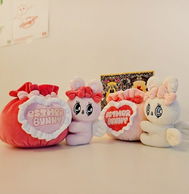 韩国代购 新款正品estherbunny艾丝乐小兔子毛绒抱福袋娃娃兔公仔