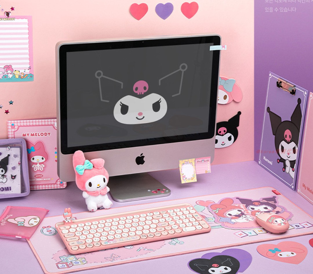 韩国代购 royche 新款 melody kuromi 蓝牙无线鼠标键盘套裝 多款