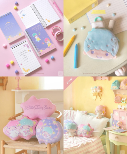 star 韩国正品 twin little 50周年文具贴纸毛绒公仔挂件 双子星