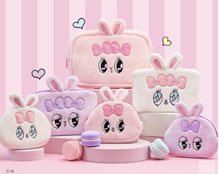 韩国代购esther bunny 艾丝乐小兔 超可爱化妆包零钱包pvc包多款