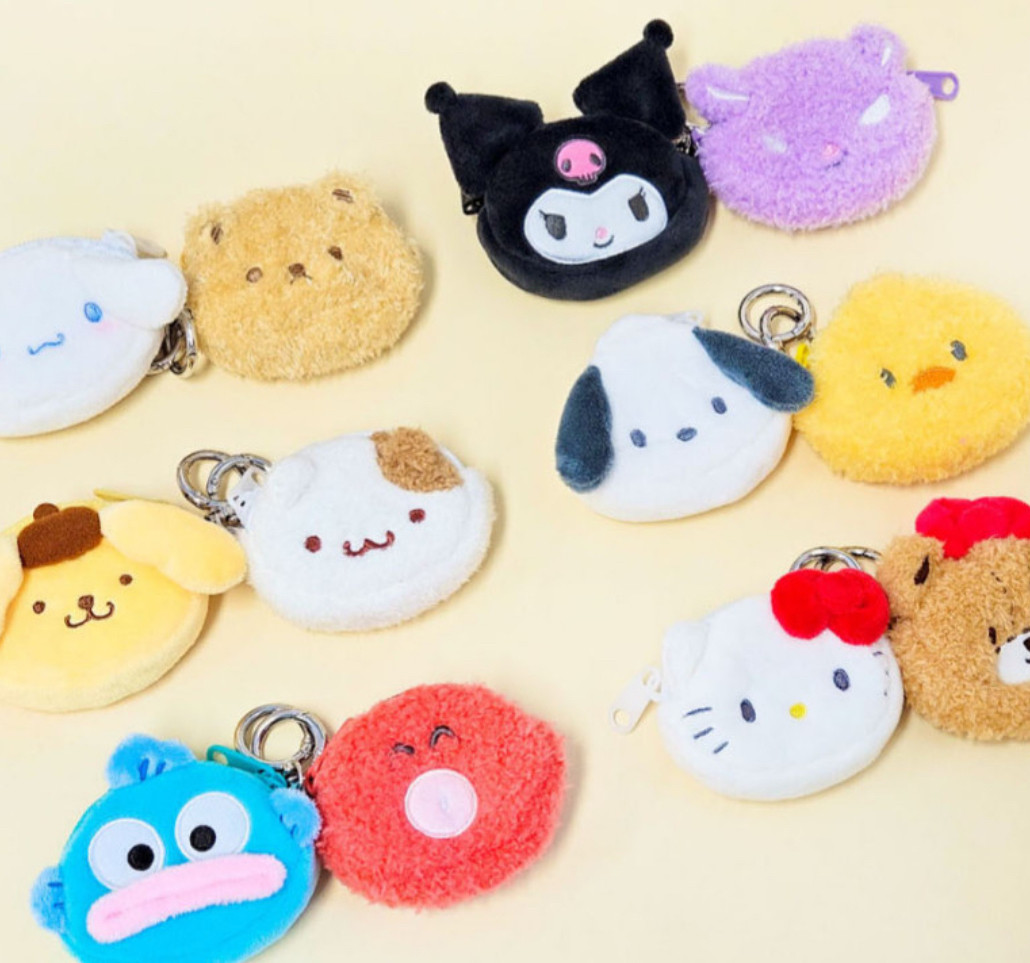 韩国代购三丽鸥HelloKitty零钱包卡包挂件公仔娃娃零钱包2件套裝