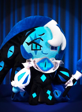 韩国代购 跑跑姜饼人COOKIE RUN 限量 黑影牛奶饼干玩偶抱枕模型