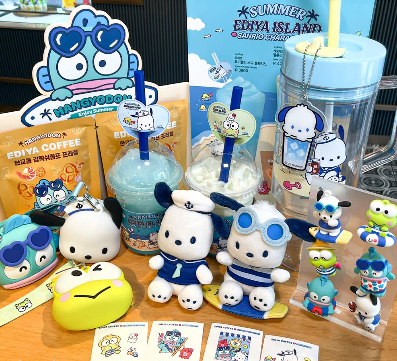 韩国正品 咖啡店 汉顿大眼蛙pochacco帕恰狗钥匙扣磁石零钱包挂件