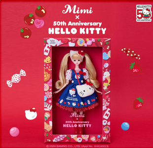 sanrio 韩国 扮玩具 mimiworld 限定 50周年女孩娃娃装 kitty