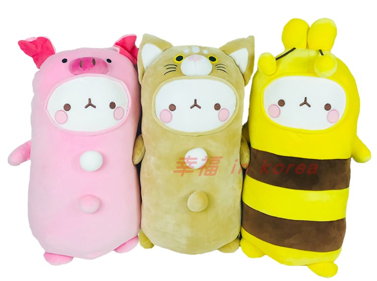 韩国代购 molang/土豆兔 超大 毛绒靠垫抱枕玩偶可爱毛绒娃娃礼物