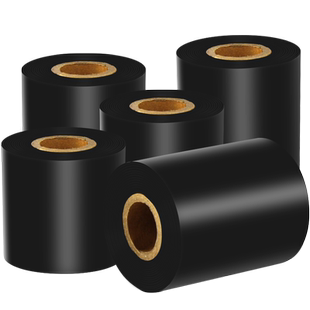 混合基碳带40 50 60 70 80 90 100 110mm*300m标签纸色带立象科诚博思得斑马条码打印机铜版合成纸不干胶耐刮