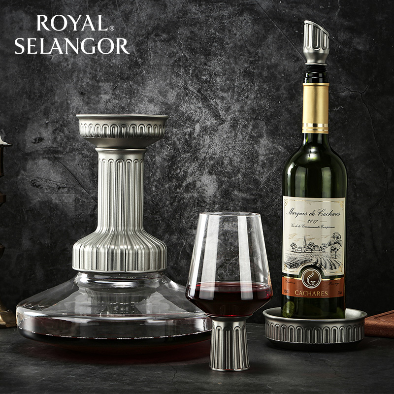 皇家雪兰莪进口锡制品家用红酒醒酒器葡萄酒杯红酒杯酒塞倒酒器
