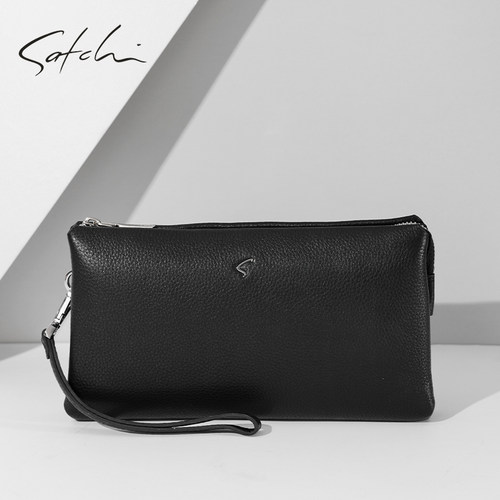 沙驰商务休闲纯牛皮真皮手抓包