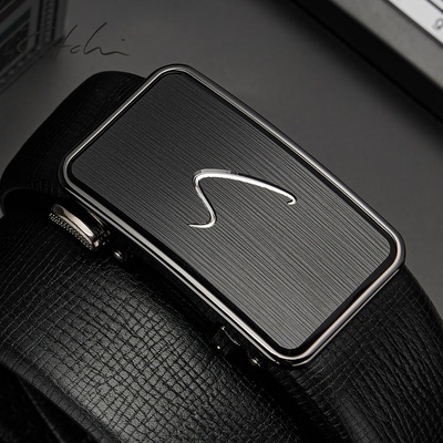 沙驰男士皮带真皮2026新款真皮正品高档品牌青年男式自动扣裤腰带