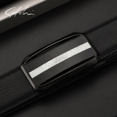 带休闲潮流青年正品 沙驰皮带男真皮商务时尚 头层牛皮裤 自动扣腰带