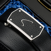 沙驰男士 腰带男礼物 裤 皮带真皮高级头层牛皮内扣式 腰带品牌正品