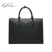 SATCHI 沙驰2026新款 男公文包真皮商务轻奢简约手提包通勤办公包